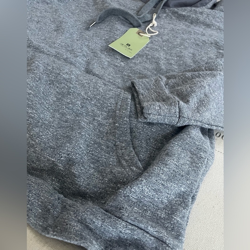 NWT Jetlag Grey Melange Cowl Neck Hoody Pullover L - Picture 4 of 13